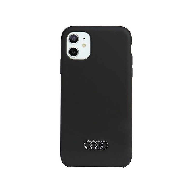 Pouzdro Audi SILICONE CASE pro iPhone 12 / 12 Pro - černá/černá