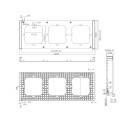 Trojitý montážní rámeček Sonoff pro instalaci nástěnných spínačů M5-80