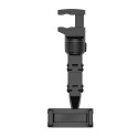 Adjustable car rearview mirror holder for smartphone black
