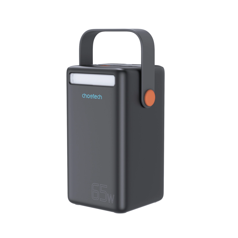 Choetech B664 USB-A mini power station USB-C micro USB 50000mAh 65W + USB-C cable - black