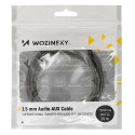 Kabel Wozinsky AUX zahnutý (samec-samec) mini jack 2 m - černý