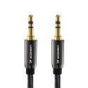 Wozinsky universal mini jack cable 2x AUX cable 3 m black