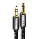 Kabel Wozinsky univerzální mini jack 2x AUX 2 m - černý