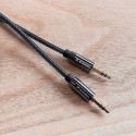 Kabel Wozinsky univerzální mini jack 2x AUX 2 m - černý