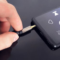 Kabel Wozinsky univerzální mini jack 2x AUX 1,5 m - černý