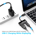 CHOETECH HUB-M03 Miniaturní hub 2v1 (HDMI 4K/60Hz, USB-C PD 60W), černý
