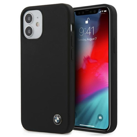 BMW silikonové pouzdro Signature pro iPhone 12 mini – černé