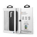 Pouzdro BMW Signature s ražbou loga na Samsung Galaxy S21+ - černé