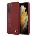 Silikonové pouzdro BMW Signature s logem na Samsung Galaxy S21+ - červené