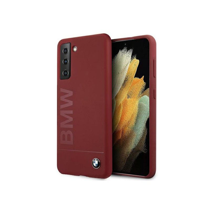 Silikonové pouzdro BMW Signature s logem na Samsung Galaxy S21+ - červené