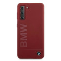 Silikonové pouzdro BMW Signature s logem na Samsung Galaxy S21+ - červené
