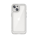 AG PREMIUM Zesílené pouzdro Outer Space s pružným rámem pro iPhone 15 - průhledné
