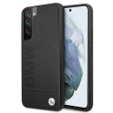 Pouzdro BMW Signature s ražbou loga na Samsung Galaxy S22+ - černé