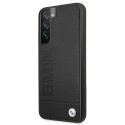 Pouzdro BMW Signature s ražbou loga na Samsung Galaxy S22+ - černé