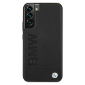 Pouzdro BMW Signature s ražbou loga na Samsung Galaxy S22+ - černé