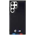 BMW BMHCS23L22PTDK kožené pouzdro Leather Stamp Tricolor pro Galaxy S23 Ultra S918 – černé