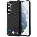 Pouzdro BMW Leather Carbon na Samsung Galaxy S23+ - černé