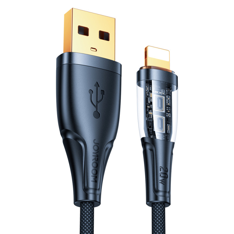 Kabel Joyroom Star-Cloud Series A3 USB-A / Lightning 2,4A 1,2 m se Smart Switch - černý