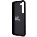 BMW kožené pouzdro Leather Stamp Tricolor pro Samsung Galaxy S23+ S916 – černé