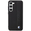 BMW kožené pouzdro Leather Textured & Stripe pro Galaxy S23+ S916 – černé