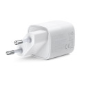 CHOETECH PD5006 Mini GaN dvouportová nabíječka USB a USB-C PD 33W, bílá