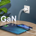 CHOETECH PD5006 Mini GaN dvouportová nabíječka USB a USB-C PD 33W, bílá
