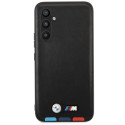 BMW kožené pouzdro Leather Stamp Tricolor pro Samsung Galaxy A54 – černé