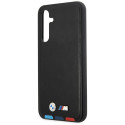BMW kožené pouzdro Leather Stamp Tricolor pro Samsung Galaxy A54 – černé