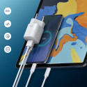 CHOETECH PD5006 Mini GaN dvouportová nabíječka USB a USB-C PD 33W, bílá