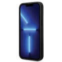 BMW kožené pouzdro Leather Diamond Pattern pro iPhone 14 Pro – černé