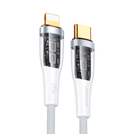 Kabel Joyroom Star-Cloud Series A3 USB-C / Lightning 20W 1,2 m se Smart Switch - bílý