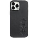 Kryt Audi Synthetic Leather iPhone 13 Pro Max - černá/černá