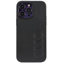 Kryt Audi Synthetic Leather pro iPhone 14 Pro Max černý