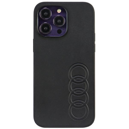 Kryt Audi Synthetic Leather pro iPhone 14 Pro Max černý