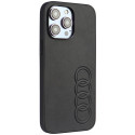 Kryt Audi Synthetic Leather pro iPhone 14 Pro Max černý
