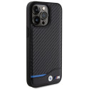 BMW pouzdro Leather Carbon pro iPhone 15 Pro Max – černé