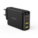 CHOETECH PD6005 GaN Nabíječka 4v1 (2xUSB, 2x USB-C PD), s výkonem 140W, černá