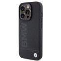 BMW kožené pouzdro Leather Hot Stamp pro iPhone 15 Pro Max – černé