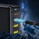 CHOETECH PD6005 GaN Nabíječka 4v1 (2xUSB, 2x USB-C PD), s výkonem 140W, černá