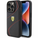 Kryt Ferrari TWIST METAL Logo iPhone 15 Pro - black
