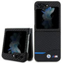 BMW kožené pouzdro Leather Carbon pro Samsung Galaxy Z Flip 5 – černé