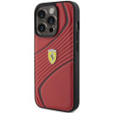 Kryt Ferrari TWIST METAL Logo iPhone 15 Pro - červený