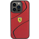 Kryt Ferrari TWIST METAL Logo iPhone 15 Pro - červený