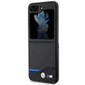 BMW kožené pouzdro Leather Carbon pro Samsung Galaxy Z Flip 5 – černé
