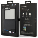BMW kožené pouzdro Leather Carbon pro Samsung Galaxy Z Flip 5 – černé