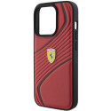 Kryt Ferrari TWIST METAL Logo iPhone 15 Pro - červený