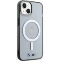 BMW pouzdro Silver Ring MagSafe pro iPhone 15 – průhledné