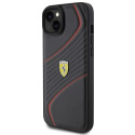 Kryt Ferrari TWIST METAL Logo iPhone 15 Plus - černý