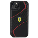 Kryt Ferrari TWIST METAL Logo iPhone 15 Plus - černý