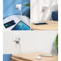 CHOETECH PD6009 Mini GaN dvouportová nabíječka USB-C PD 40W, bílá